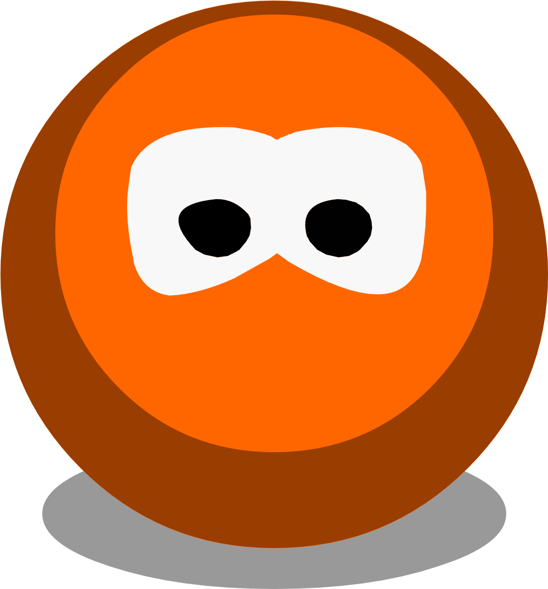 Orange Icon - Penguin Club Blob White (1200x1200)