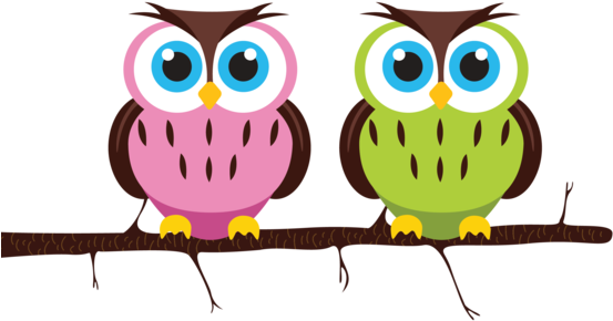 Pen Tool Illustration Of Two Owls In A Tree - Owl Owl Owl Rectangle Sticker (600x360)
