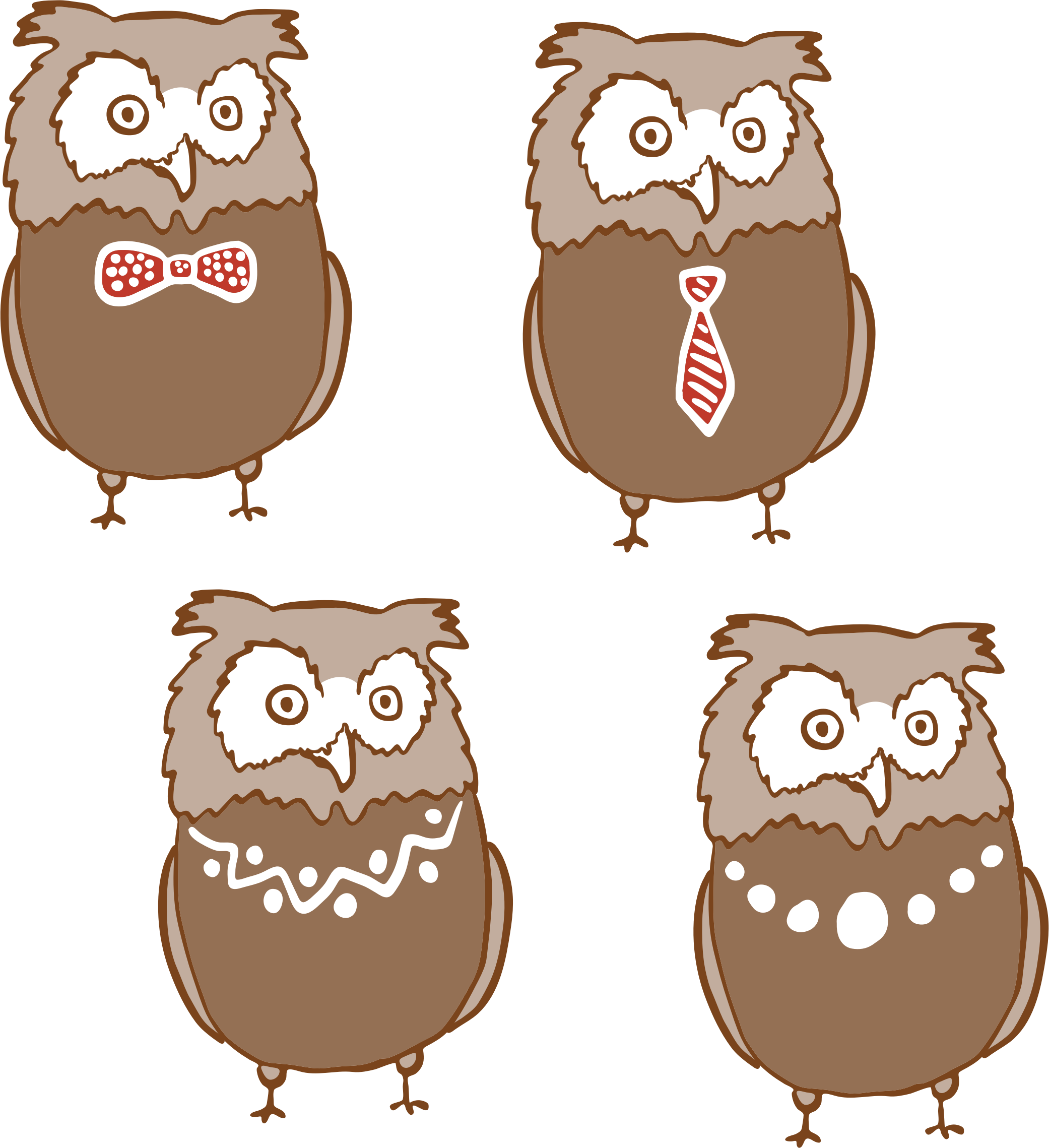 Anthropomorphic Owls - Love About You: Valentine's Day Journal / Composition (2082x2278)