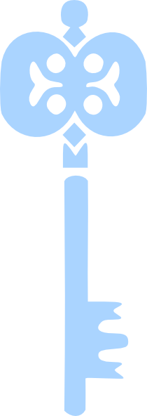 Blue Grey Key Svg Clip Arts 210 X 592 Px - Poster (210x592)