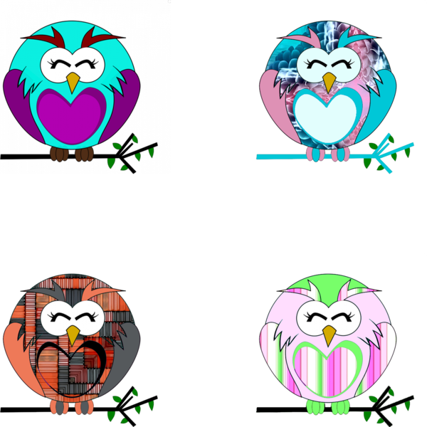Owls Cartoon Png By Chaseandlinda - Herausforderung, Zum Unterschiedlich Zu Sein - Karte (600x600)