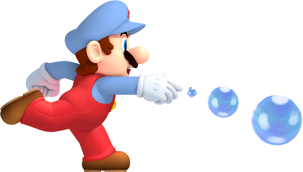 Water Mario - Nintendo Fire Mario In Special White Costume (1233x691)