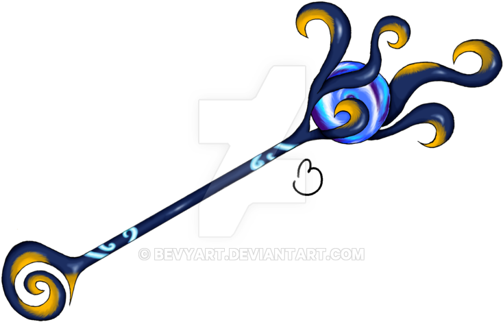 Water Staff Available For Adoption By Bevyart - Pole Weapon (800x540)