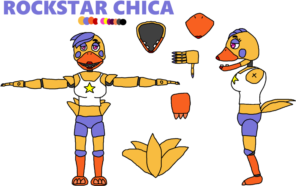 My New Rockstar Chica Design By Clawort-animations - Five Nights At Freddy's (1024x683)
