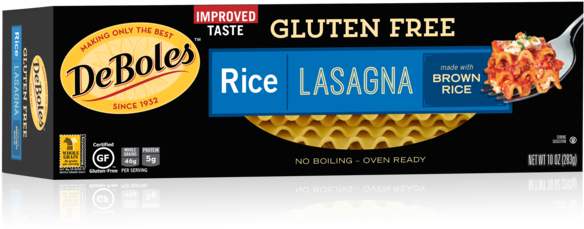 Gluten Free Rice Lasagna - Deboles Gluten Free Rice Lasagna (600x539)