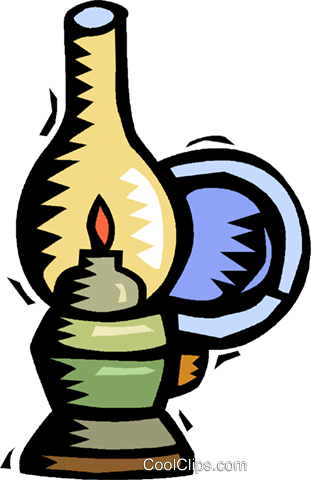 Oil Lamp Royalty Free Vector Clip Art Illustration - Öllampe Clipart (311x480)