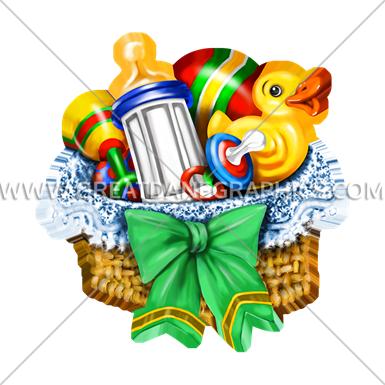 Baby Basket - Illustration (385x385)