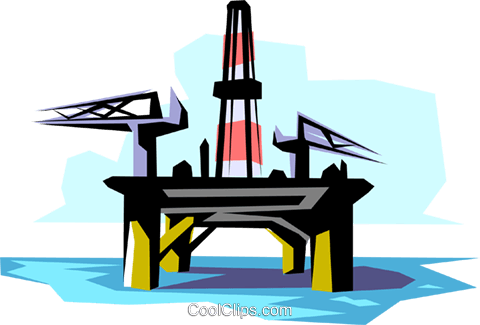 Oil Rig Royalty Free Vector Clip Art Illustration Envi0028 - Oil Rig Clipart (480x325)