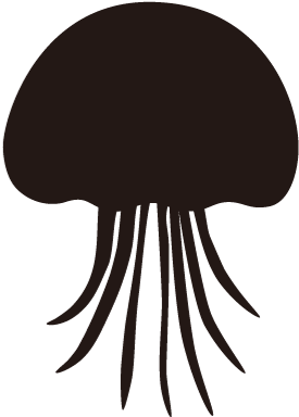 For Download Free Image - クラゲ シルエット (480x480)