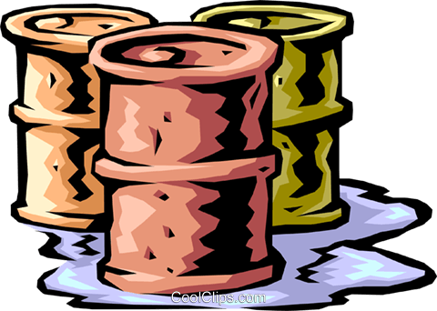 Oil Drums Leaking, Business Royalty Free Vector Clip - Hazardous Materials Or Substances (480x342)