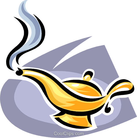 Magic Lamp Royalty Free Vector Clip Art Illustration - Magic Lamp (475x480)