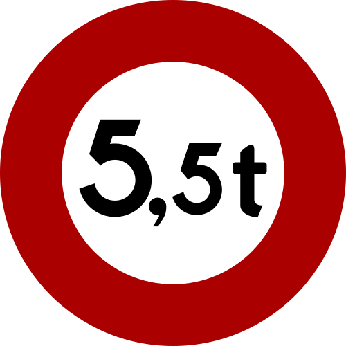Romanian Traffic Sign - Circle (500x500)