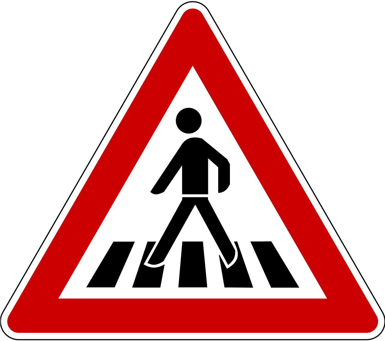Traffic Sign Road Sign Shield - Danger Falling Rocks Sign (1280x1142)