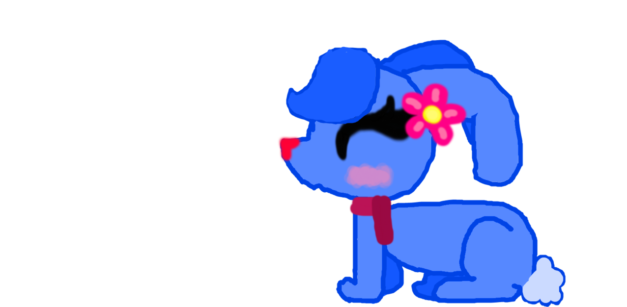 Cute Flowercrown Scarf Blue Bunny Png Clipart By Thawnz - Cartoon (1276x626)