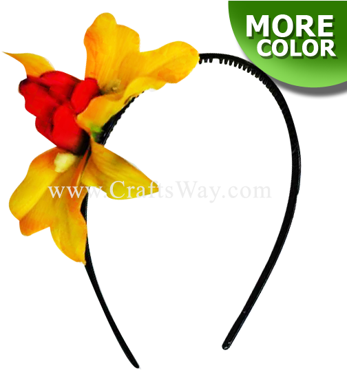 Silk Orchid Headband - Artificial Flower (550x550)