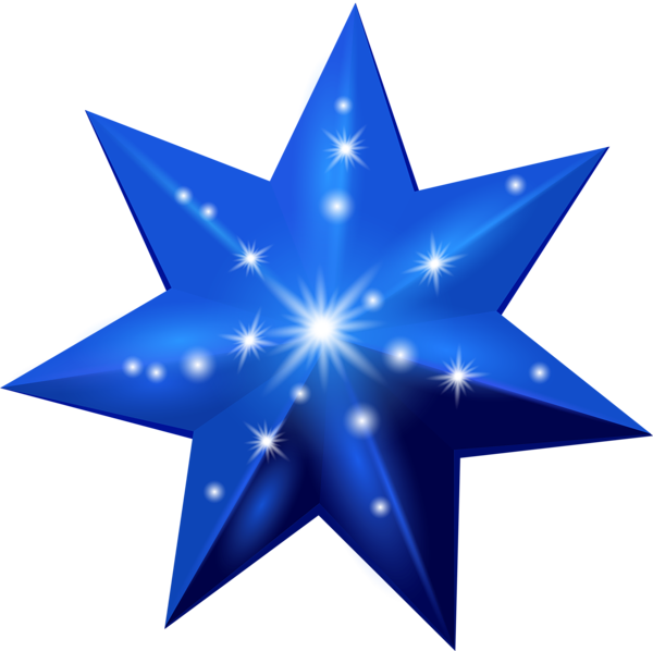 Blue Star Deco Transparent Png Clip Art Image - Blue Star Transparent (600x598)