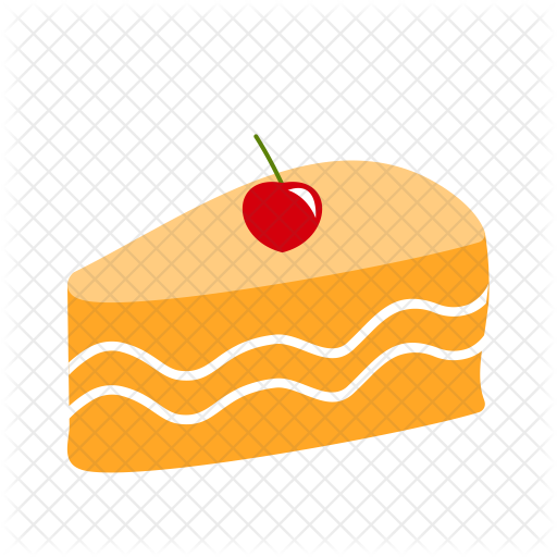 Slice Cake Icon - Vector Graphics (512x512)