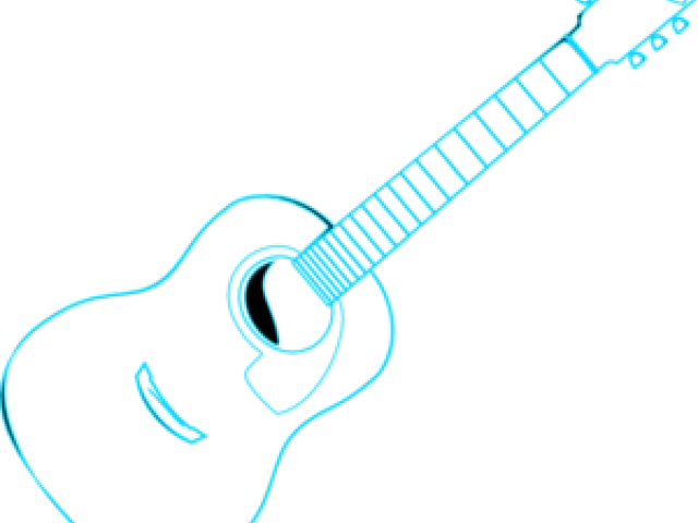 Guitar Clipart Teal - Acoustic Guitar (640x480)