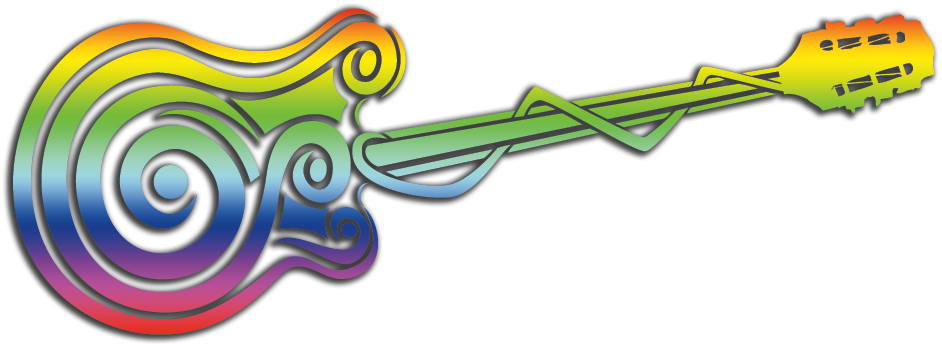 Guitar Colored - Transparent - Guitar (942x348)