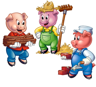 Herbalife Business Building - Three Little Pigs Clipart (400x381)