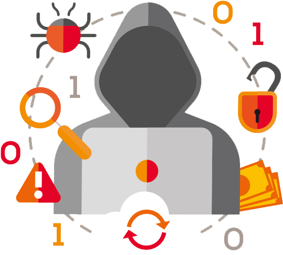 Visual Of Icons Regarding Cybersecurity - Advanced Persistent Threat Png (585x585)