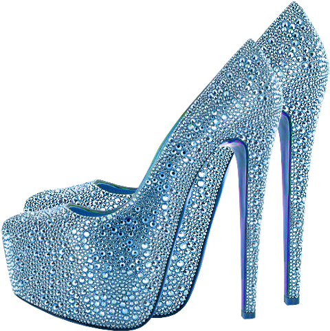 Clip Art - 金色 高跟鞋 (522x505)