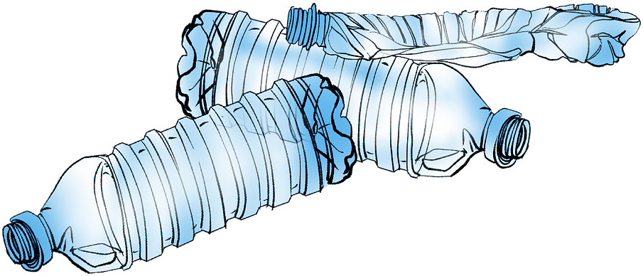 Plastic, Plastic Waste, Plastic Bottles, Empty Bottles - Plastic Waste Sketch (960x637)