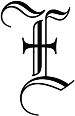 Eleonora Ferragatta - Blackletter Monogram L Tile Coaster (410x410)