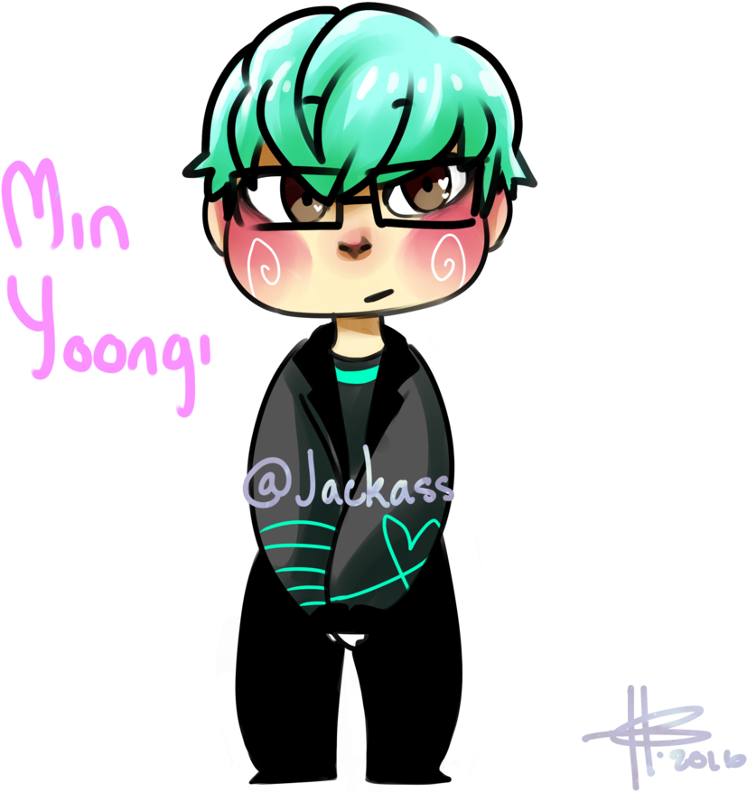Min Yoongi By Jackass-eb - Cartoon (894x894)