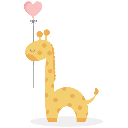 Giraffe With Heart Balloon Svg Cutting File Baby Svg - Illustration (432x432)