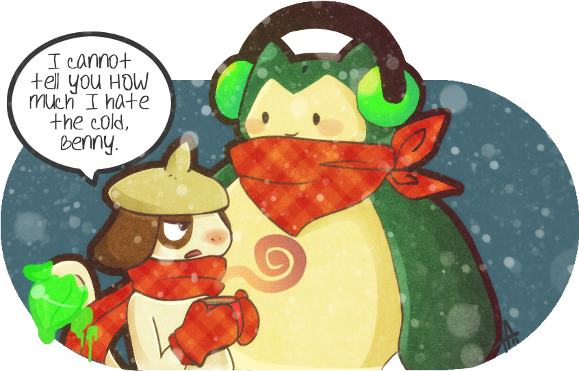 I Hate The Cold By Tabby Like A Cat - Cartoon (900x593)