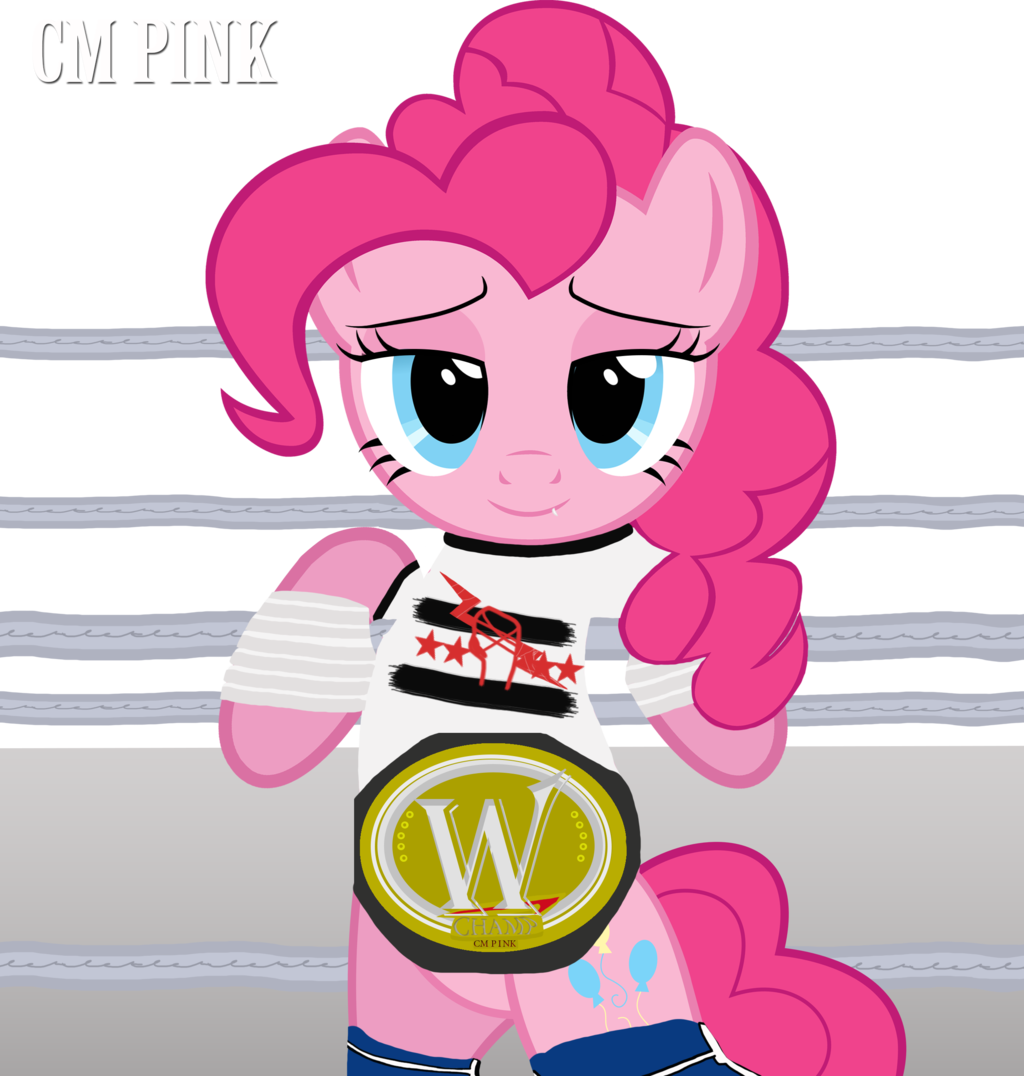 Shutterflyeqd Pinkie Pie As Cm Punk - Pinkie Pie Wwe (1024x1076)