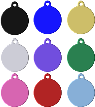 Round Pet Tag With Tab - Pet Tag (417x417)