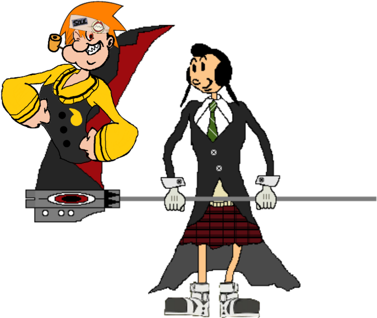 Popeye The Soul Eater And Maka Oyl By Abul3z - Olive Oyl (957x835)