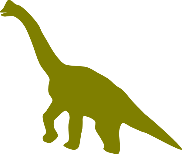 Dinosaur Silhouette Green (600x507)