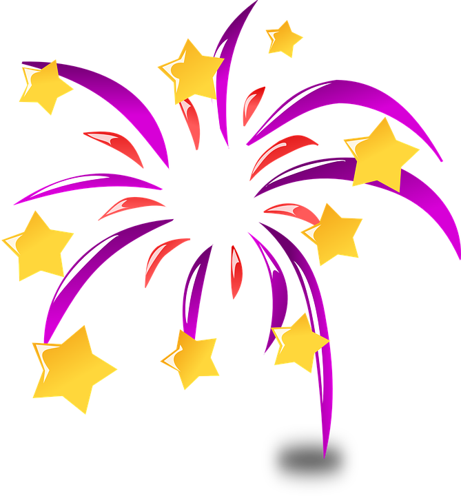 Collection Of Cute Fireworks Cliparts - Dessin De Feux D Artifice (669x720)