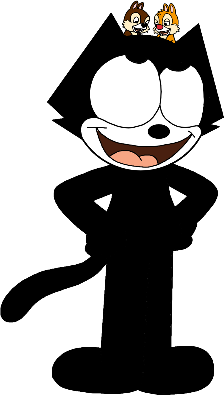 Marcospower1996 Chip And Dale On Felix's Head By Marcospower1996 - Cartoon (1600x1600)