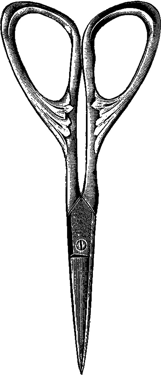 Digital Vintage Scissors Downloads - Illustration (750x1600)