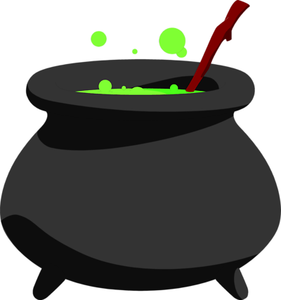Witch Cauldron Clipart - Cauldron Clipart (400x426)