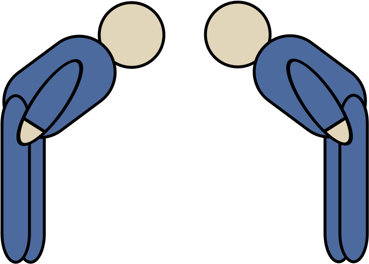 Two People Bowing To Each Other (2400x1700)