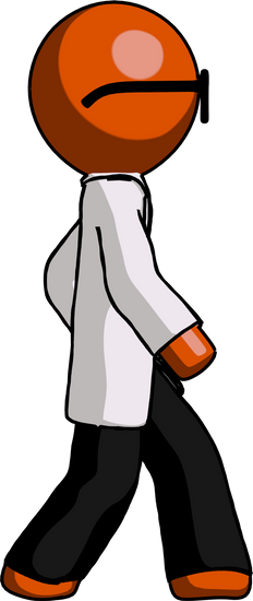 Orange Doctor Scientist Man - Orange Doctor Scientist Man (232x550)