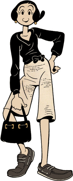 Olive Oyl - Olivia De Popeye Imagenes (305x723)