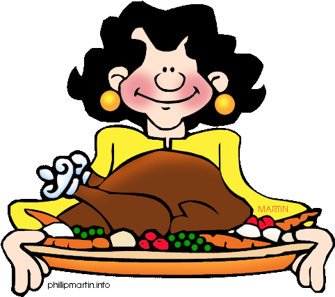 Child Serving Food Clipart Collection - Thanksgiving Feast Clip Art (498x450)