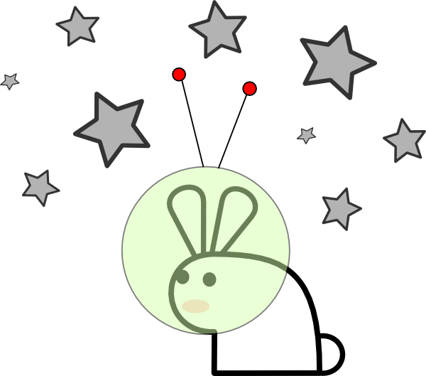 Space Bunny 5 Clip Art At Clker - Rabbit Clip Art (600x529)