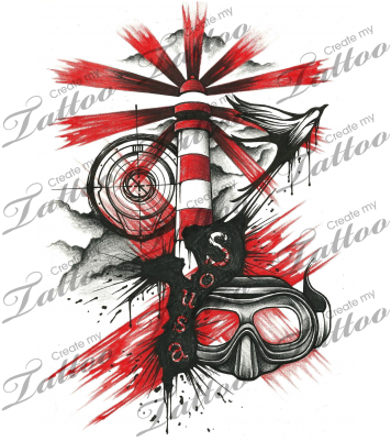 Anchor With Bow Tattoo Drawing Download - Tatto Polca Trash (400x400)