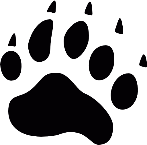 Animal Track Footprint Clipart - Bear Icon (512x512)