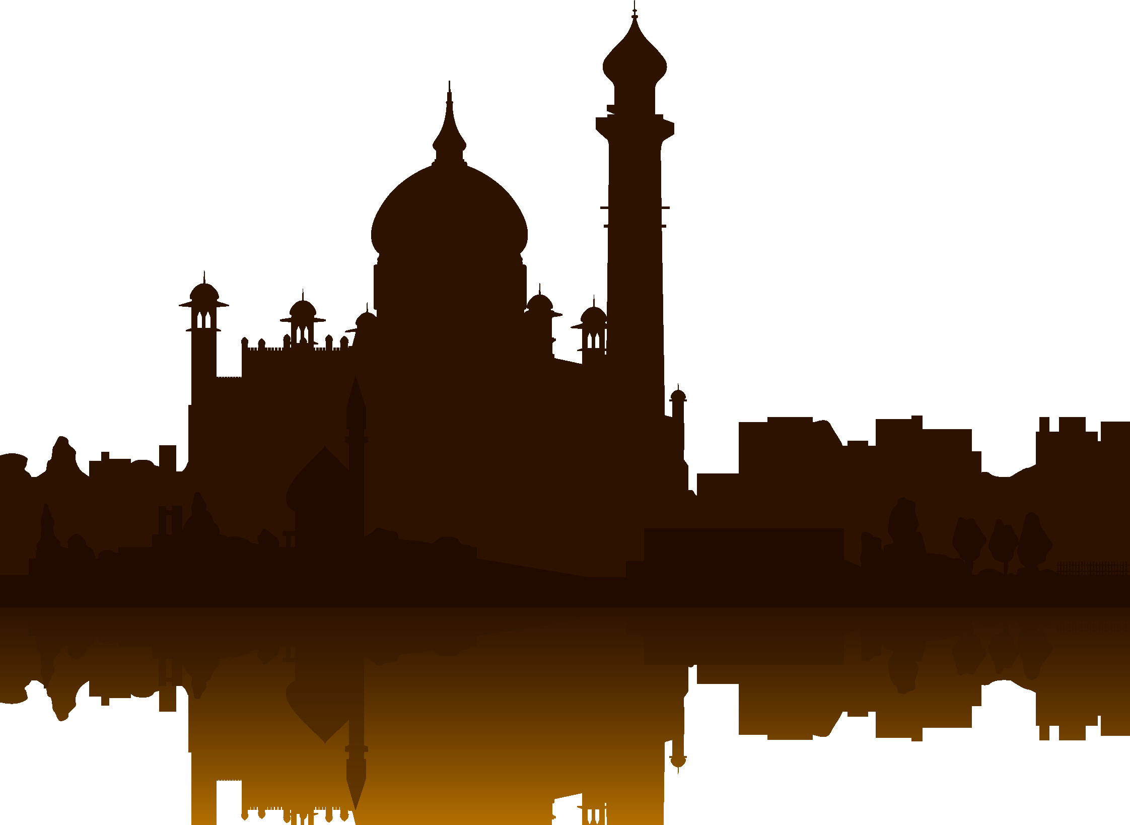 Taj Mahal Building Silhouette - Silhouette Taj Mahal (2244x1638)