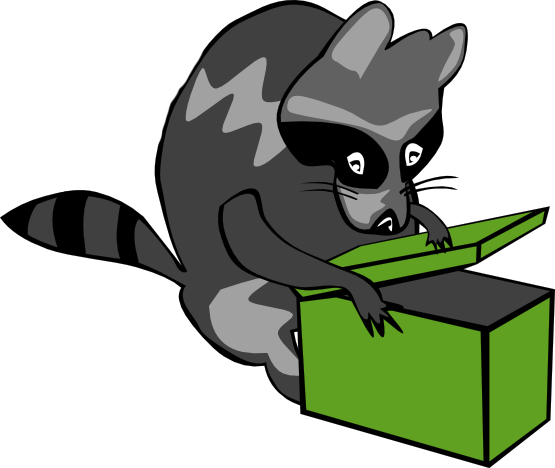 Baby Raccoon Clipart 3 By Melissa - Moving Pictures Of Raccoons (555x468)