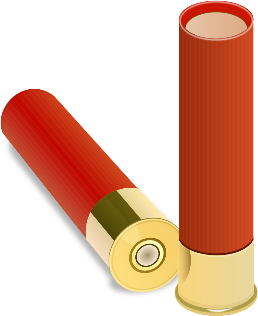 Red Clipart Seashell - Shotgun Shell Clipart (827x1012)