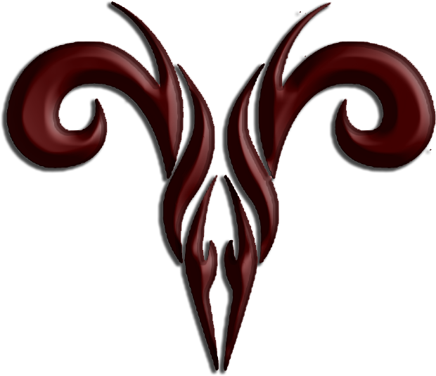 Tribal Brown Ink Aries Tattoo Design - Aries Sign Tribal Tattoo (800x800)